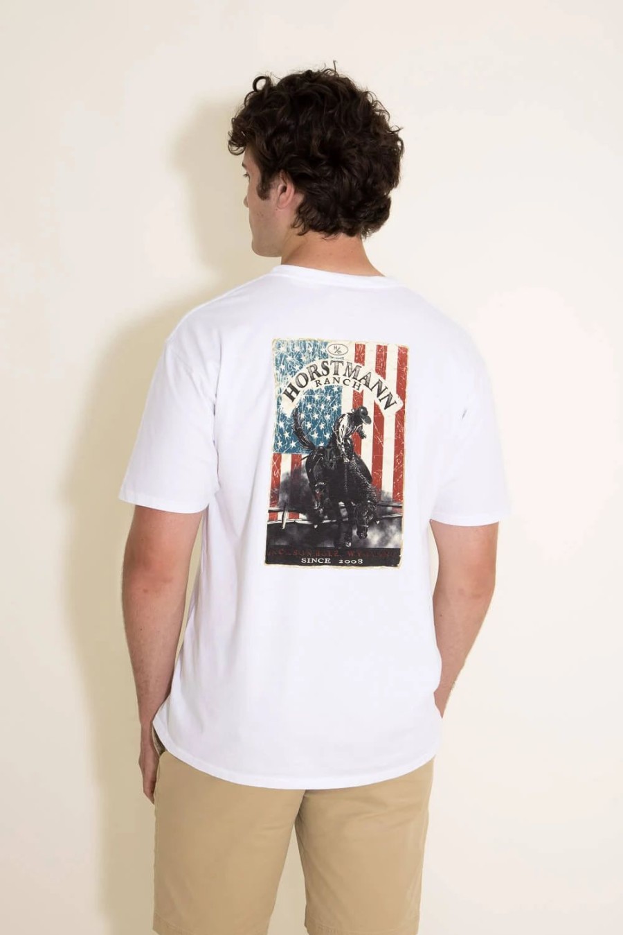 T-Shirts * | Lakeshirts, Inc. Blue 84 Horstmann Ranch H6 Anarchy Us Flag T-Shirt For Men In | Nrp5Kp-Otr White