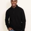 Sweatshirts & Fleece * | Reflex Jeans 1897 Activewear Buttery Stretch Quarter Zip Pullover For Men In | Mj394 Black