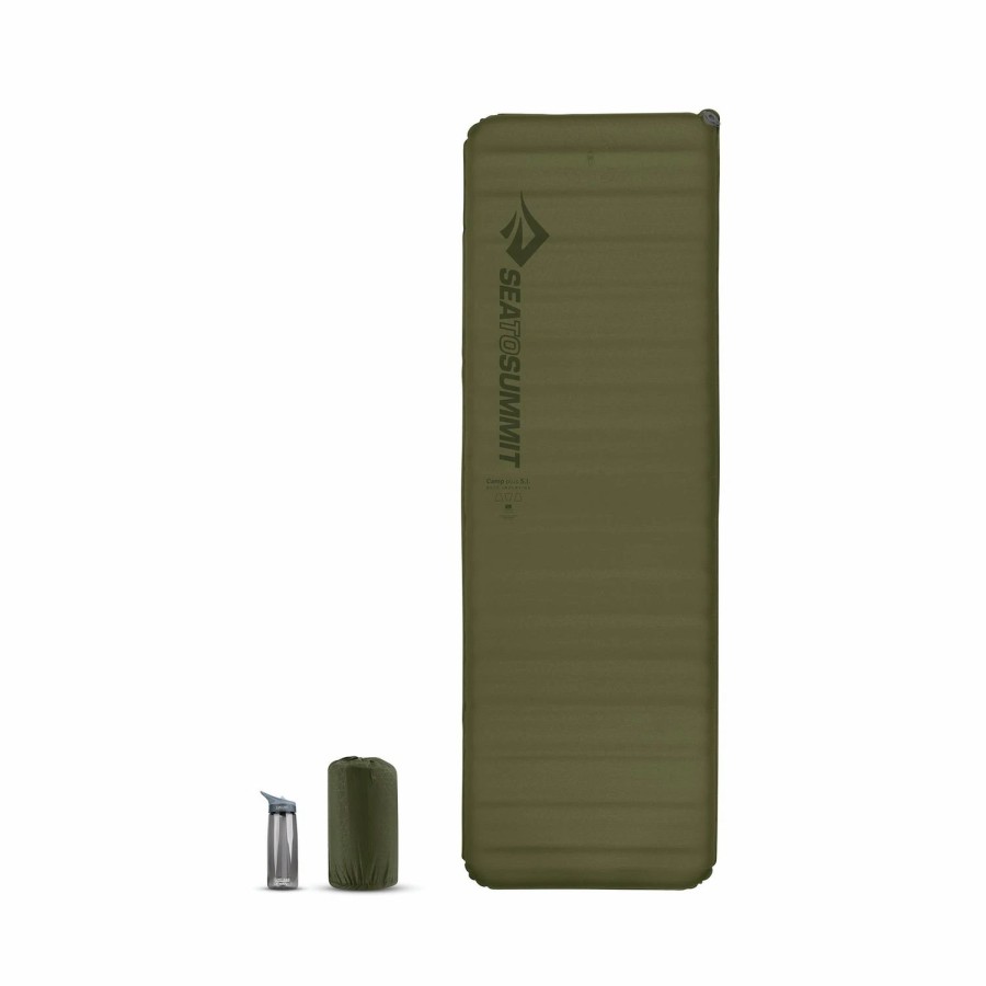 Sleeping Bags & Pads * | Sea To Summit Camp Plus Self-Inflating Sleeping Mat Green