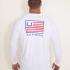 T-Shirts * | Huk Fishing Huk And Bars Pursuit Long Sleeve Tee For Men In | H1200502-100 White