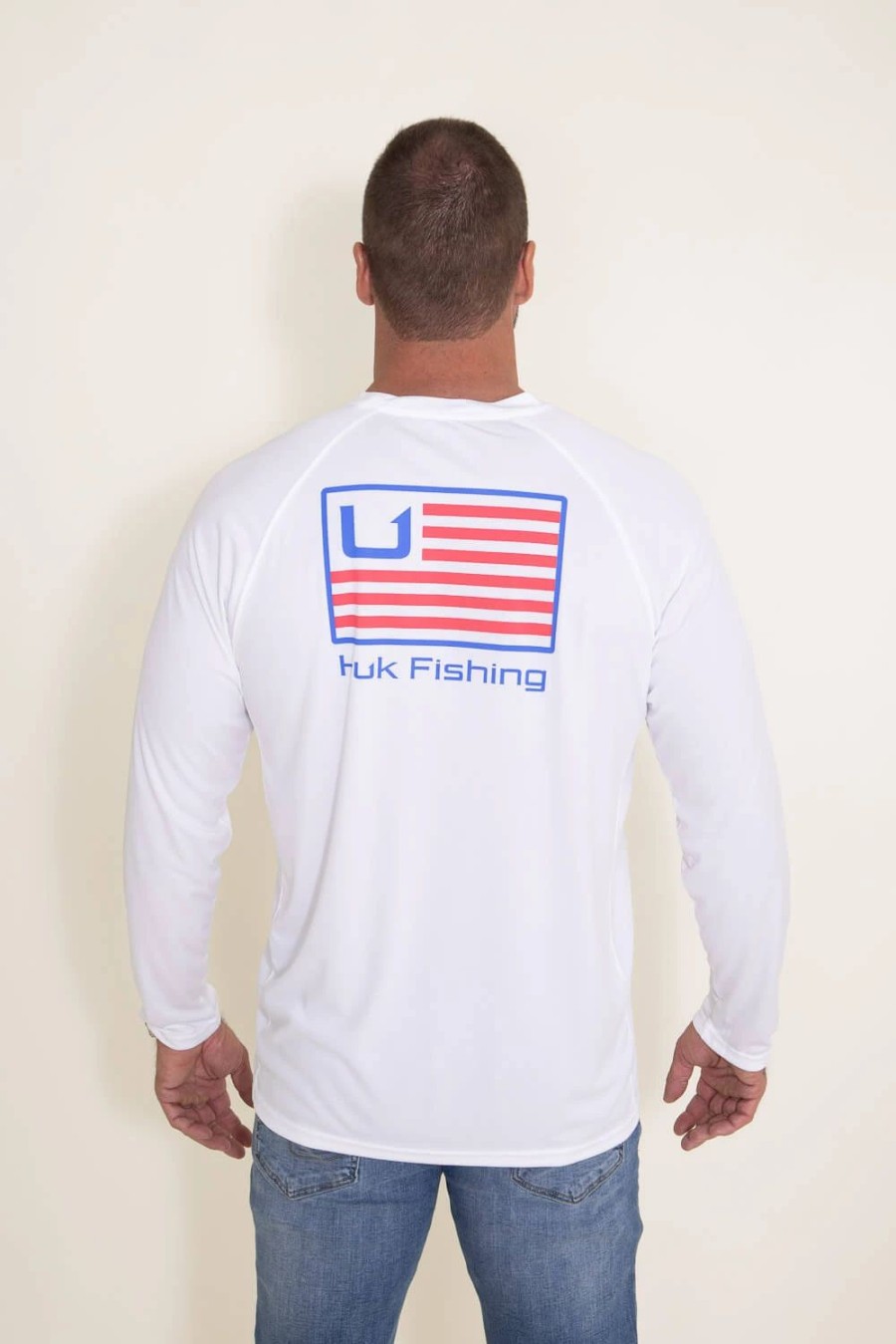 T-Shirts * | Huk Fishing Huk And Bars Pursuit Long Sleeve Tee For Men In | H1200502-100 White