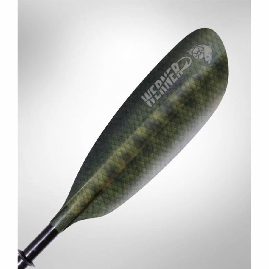 Sup & Kayak * | Werner Paddles Camano Hooked Straight Shaft Paddle Bass Green