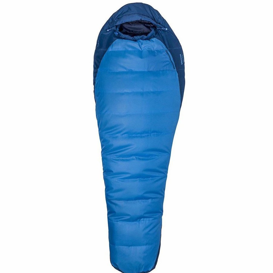 Sleeping Bags & Pads * | Marmot Trestles 15 Sleeping Bag Long Cobalt Blue / Blue Night