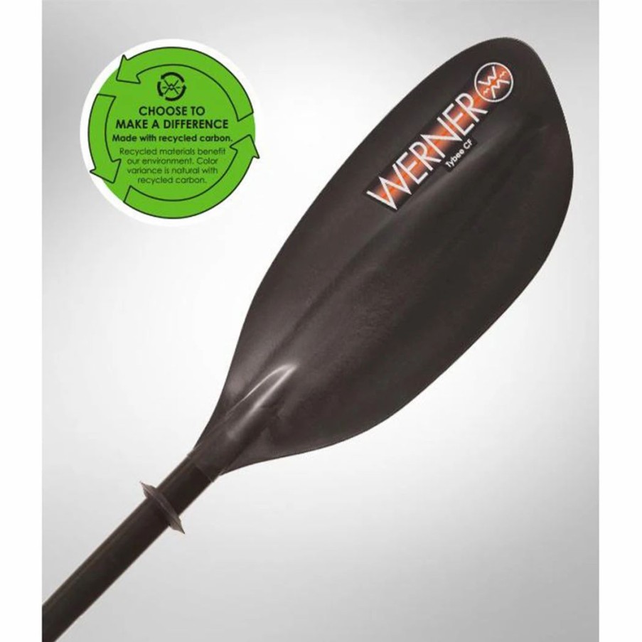 Sup & Kayak * | Werner Paddles Tybee Fiber Adjustable Straight Shaft Paddle Carbon