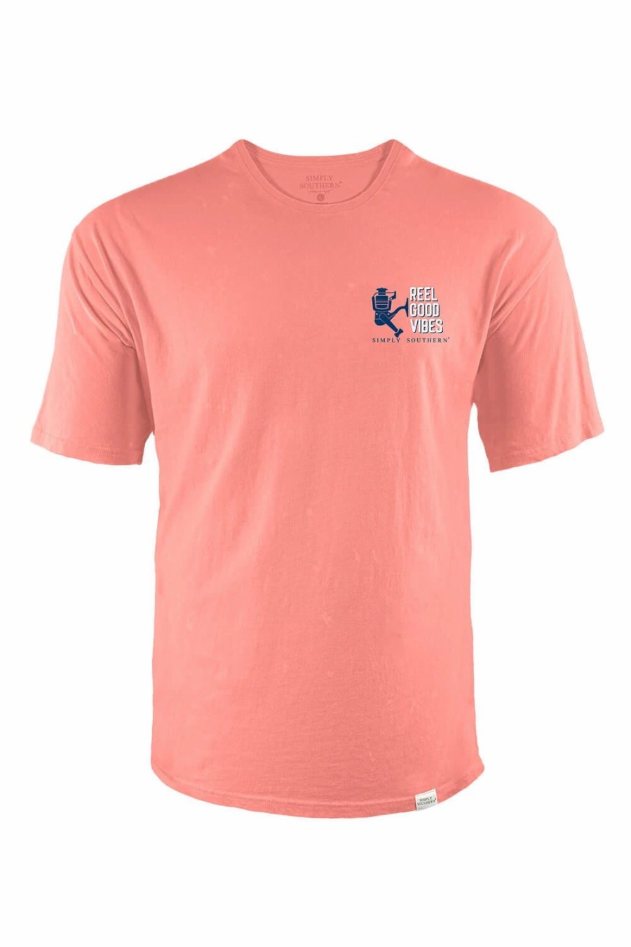 T-Shirts * | Simply Southern Fish Dog T-Shirt For Men In Pink | Sc-Mn-Ss-Fishdog Shrimp