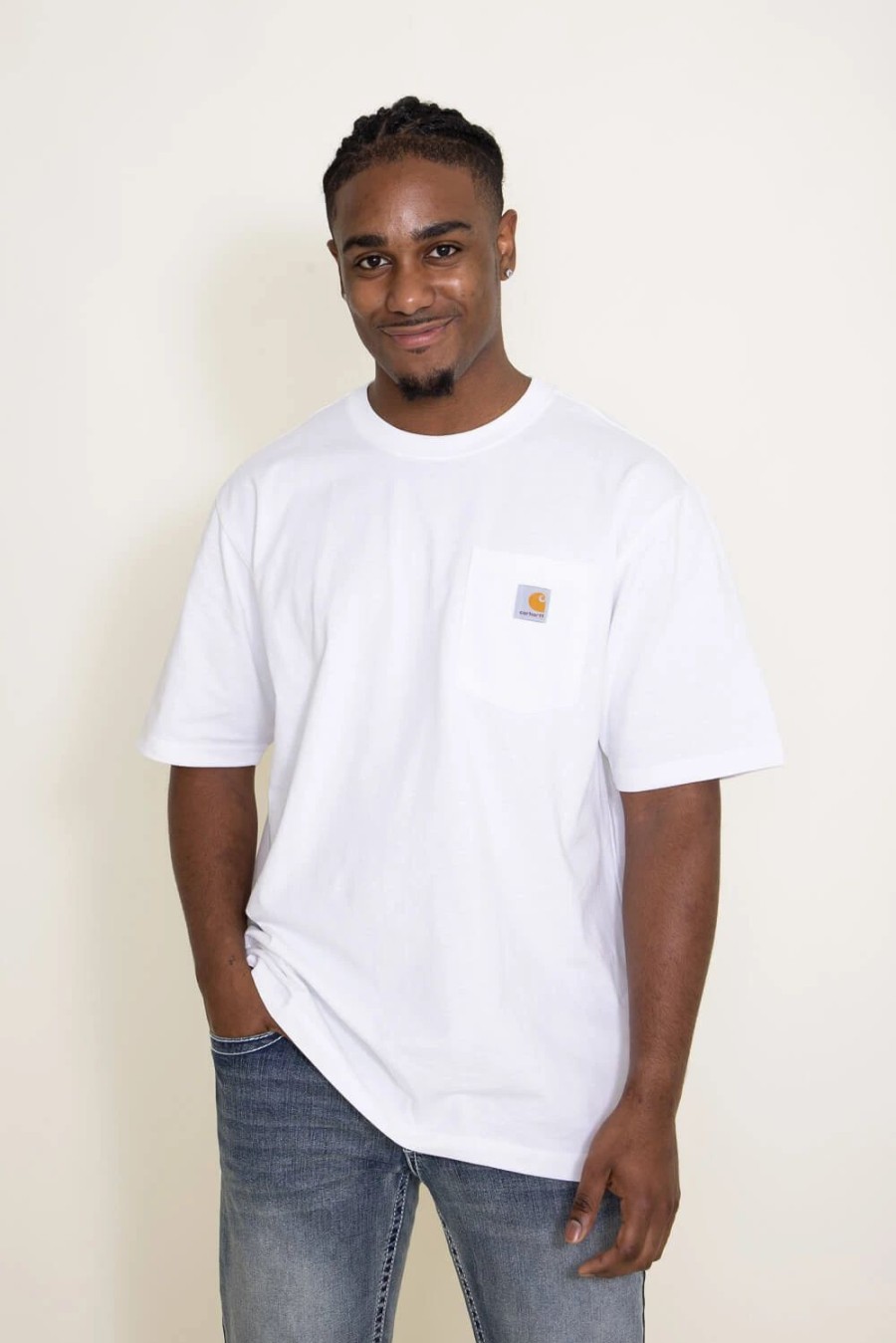 T-Shirts * | Carhartt Pocket T-Shirt For Men In | K87-Wht White