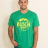 T-Shirts * | Brew City Beer Gear, Inc. Brew City Apparel Busch Light Two-Tone T-Shirt For Men In Green | 15620-813A-Kelly Heather Kelly