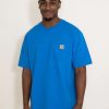 T-Shirts * | Carhartt K87 T-Shirt For Men In Blue | K87-H72 Marine Blue Heather