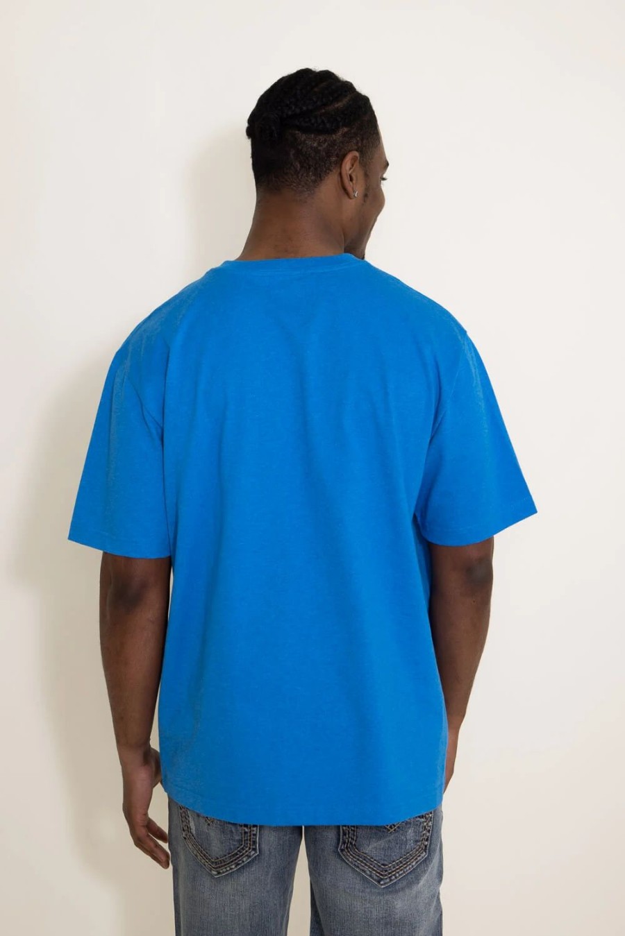 T-Shirts * | Carhartt K87 T-Shirt For Men In Blue | K87-H72 Marine Blue Heather