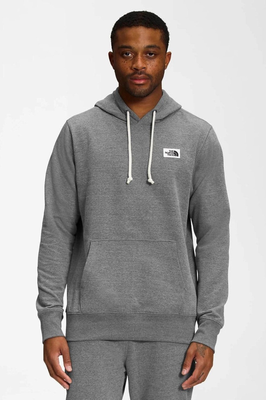 Sweatshirts & Fleece * | The North Face Heritage Patch Hoodie For Men In Grey | Nf0A7Unu-Dyy Grey Medium Gray