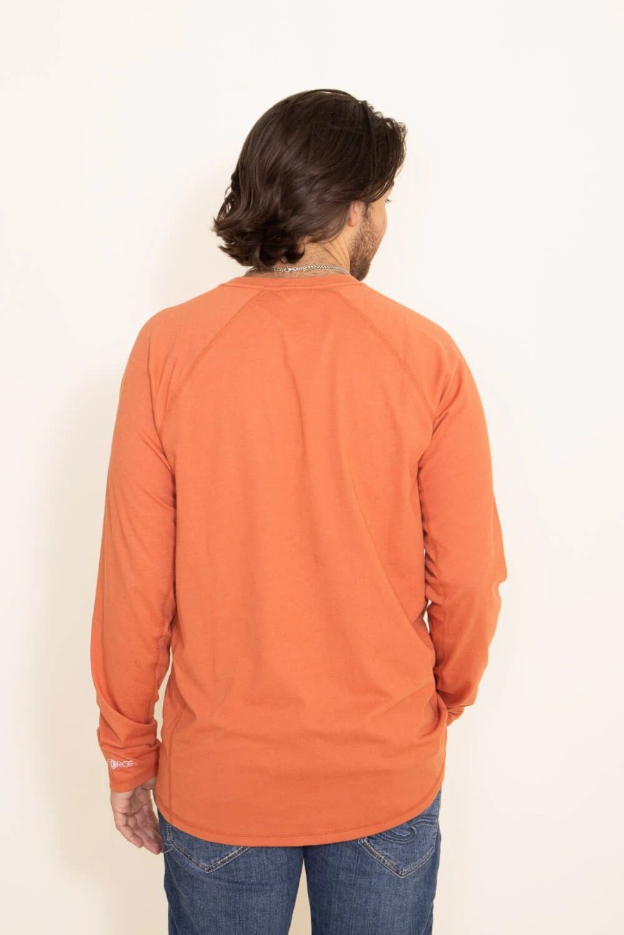 T-Shirts * | Carhartt Force Long Sleeve Pocket T-Shirt For Men In | 104617-Q38 Orange