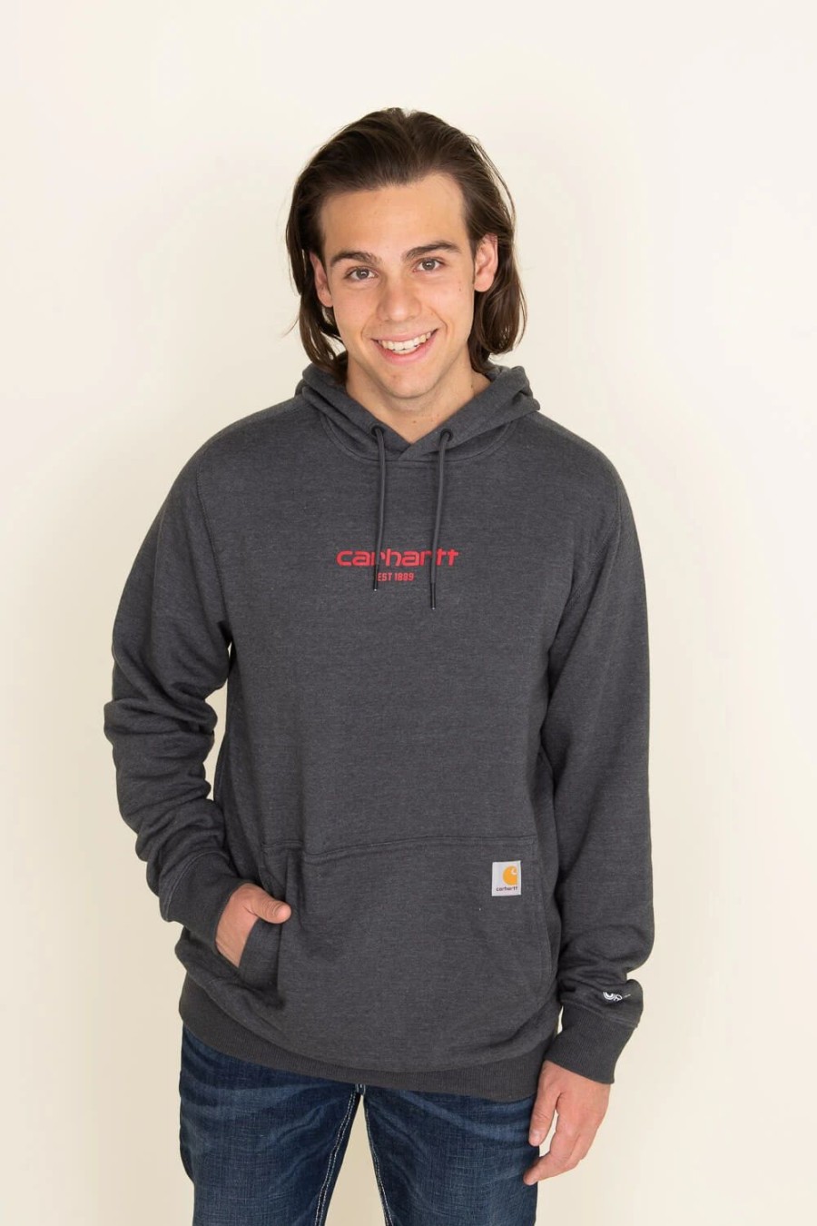 Sweatshirts & Fleece * | Carhartt Lightweight Hoodie For Men In Grey | 105569-Crh Carbon Carbon Heather