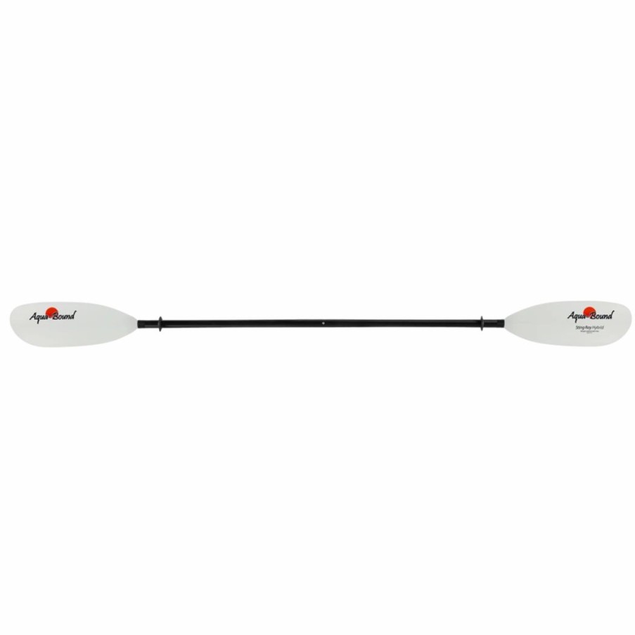 Sup & Kayak * | Aqua-Bound Tech Sting Ray Hybrid 2-Piece Snap-Button Kayak Paddle White