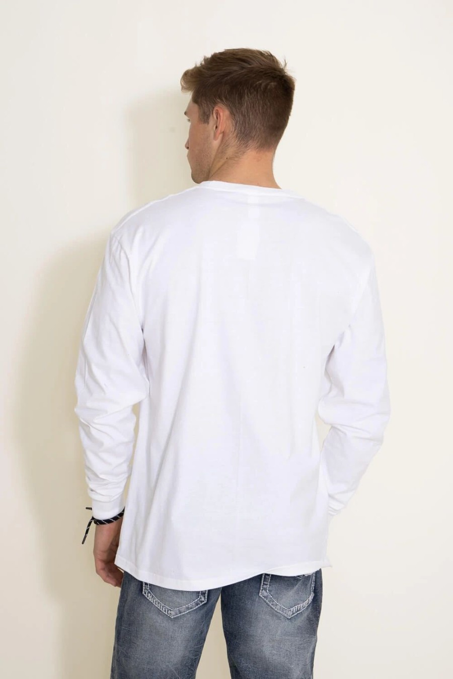 T-Shirts * | American Classics Long Sleeve Dutton Ranch Buffalo T-Shirt For Men In | Ystn508-206 White