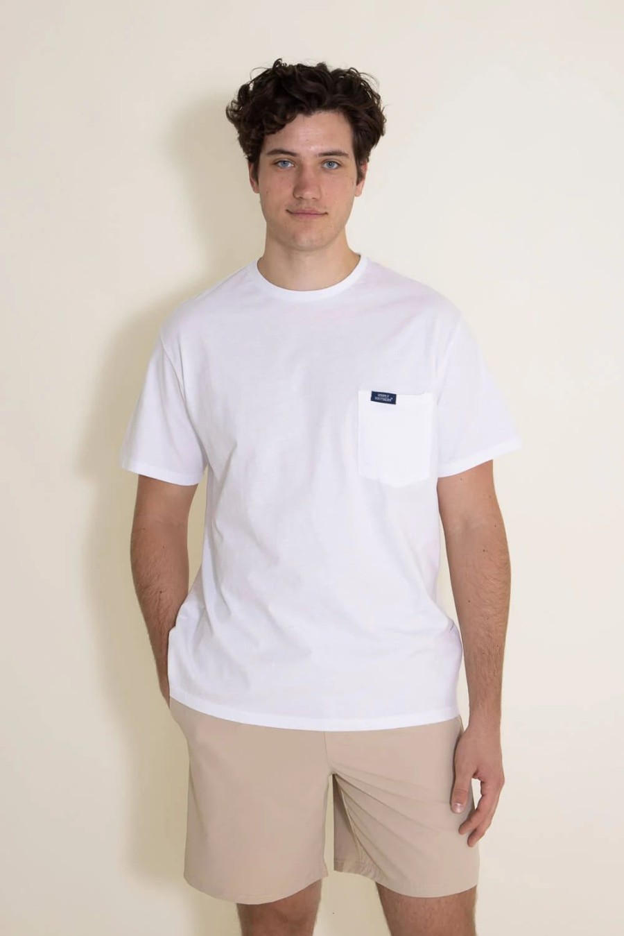 T-Shirts * | Simply Southern Pocket T-Shirt For Men In White | Pp-0123-Scpkt Cloud