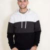 Sweatshirts & Fleece * | Reflex Jeans 1897 Activewear Buttery Stretch Hoodie For Men In Black | Mj005 Colorblock