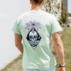 T-Shirts * | Michael Gerald Ltd Retrofit Lost In Paradise Skeleton T-Shirt For Men In Mint | Glrs3E3A86-A-Mint Mint Green