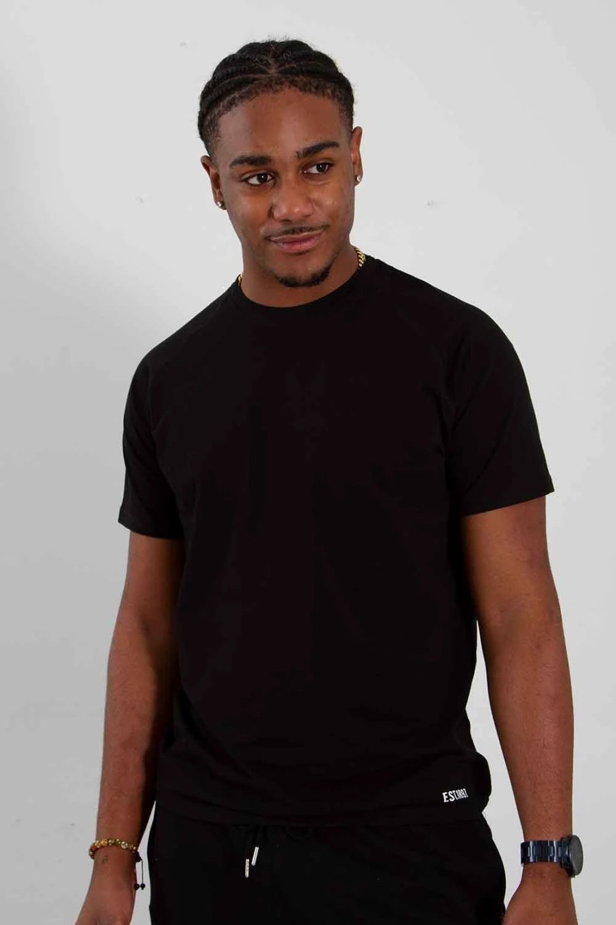 T-Shirts * | Reflex Jeans 1897 Activewear Est. 1897 Logo Tech T-Shirt For Men In | Ws830 Black