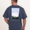 T-Shirts * | Carhartt Relaxed Heavyweight Nature Graphic T-Shirt For Men In Blue | 105718-Bls Bluestone