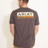 T-Shirts * | Ariat International Ariat Retro Stripe T-Shirt For Men In | 10045286 Brown