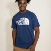 T-Shirts * | The North Face Half Dome T-Shirt For Men In Shady Blue | Nf0A812M-Vjy Shady Blue/Tnf White