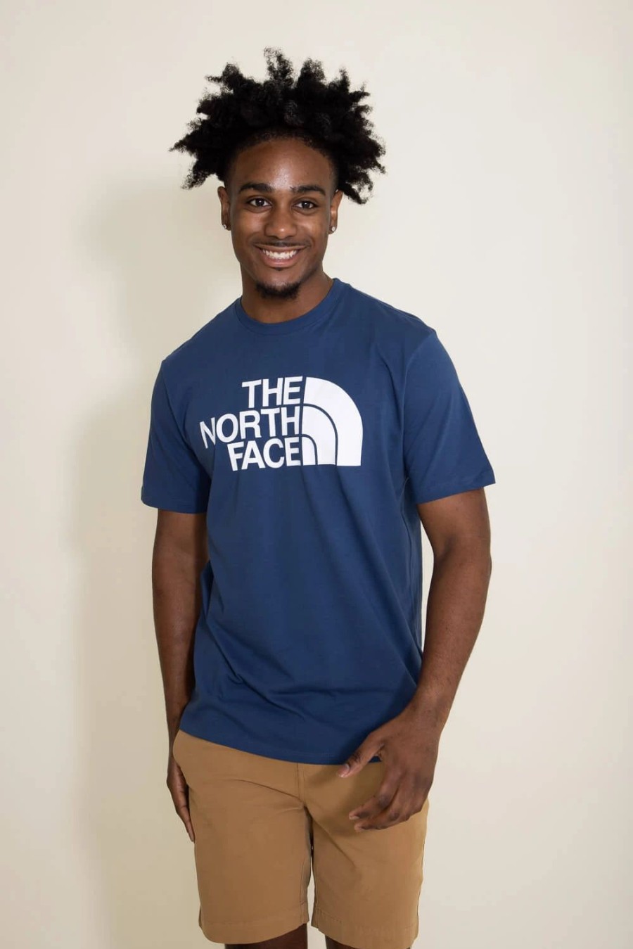 T-Shirts * | The North Face Half Dome T-Shirt For Men In Shady Blue | Nf0A812M-Vjy Shady Blue/Tnf White