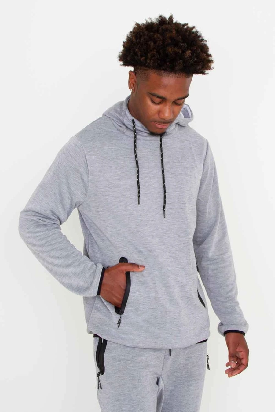 Sweatshirts & Fleece * | 1897 / Brooklyn Cloth 1897 Activewear Est. 1897 Heat Seal Zip Intertech Hoodie For Men In | Chma961S-Hgy Heather Grey