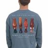 T-Shirts * | Simply Southern Duck Whistle Call Long Sleeve T-Shirt For Men In Blue | Sc-Mn-Ls-Call Bluestone