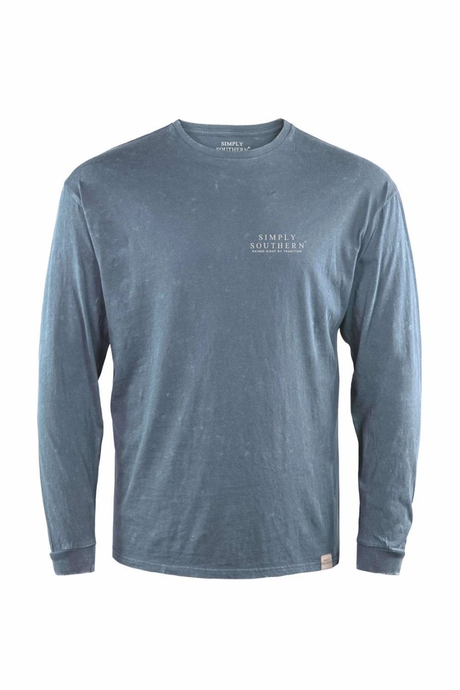 T-Shirts * | Simply Southern Duck Whistle Call Long Sleeve T-Shirt For Men In Blue | Sc-Mn-Ls-Call Bluestone