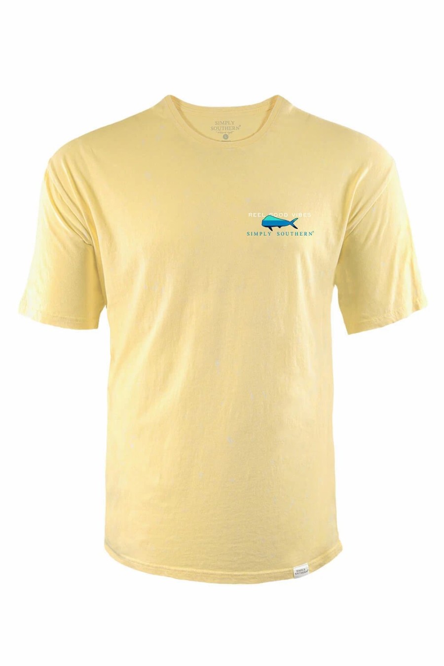 T-Shirts * | Simply Southern Mahi T-Shirt For Men In Yellow | Sc-Mn-Ss-Mahi Sun