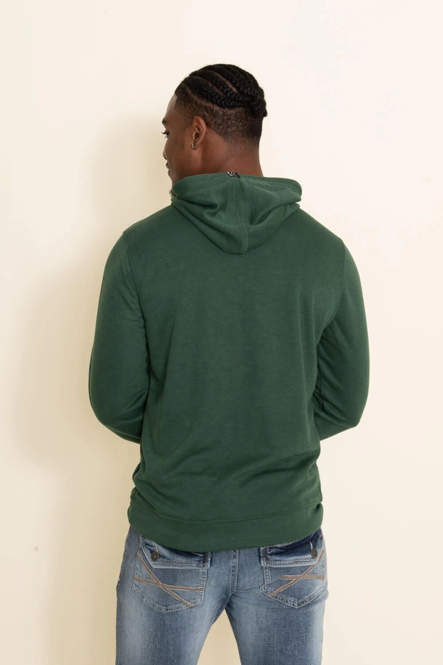 Sweatshirts & Fleece * | 1897 / Brooklyn Cloth Brooklyn Athletics Quarter Zip Intertech Hoodie For Men In Green | Xhmc024F Hunter Green