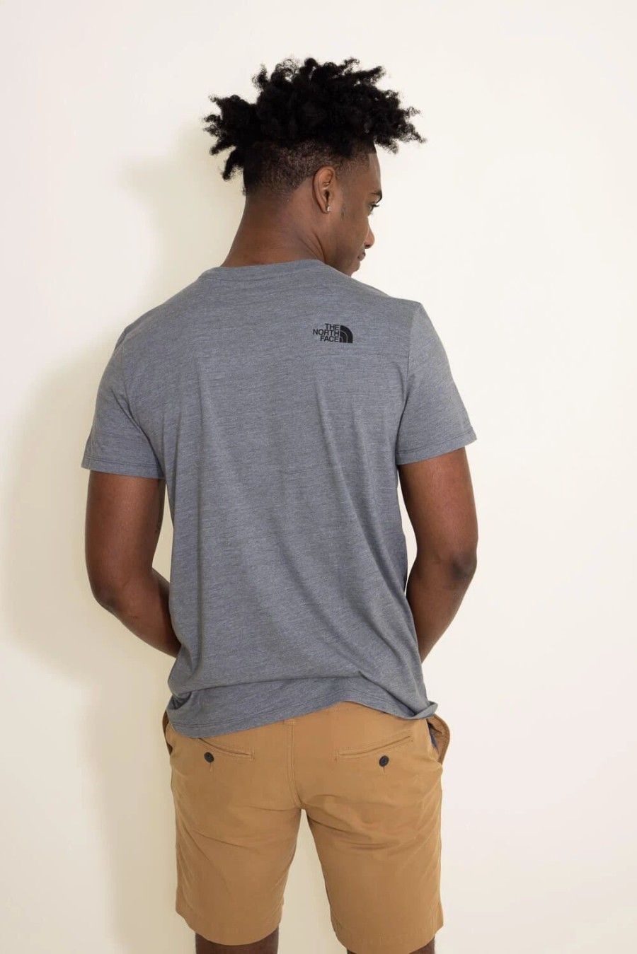 T-Shirts * | The North Face Tri Blend Bear T-Shirt For Men In Grey Heather | Nf0A812P-Dyy Medium Grey Heather