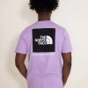 T-Shirts * | The North Face Box Nse T-Shirt For Men In Purple | Nf0A812H-Yk4-Lupineblack Lupine/Tnf Black