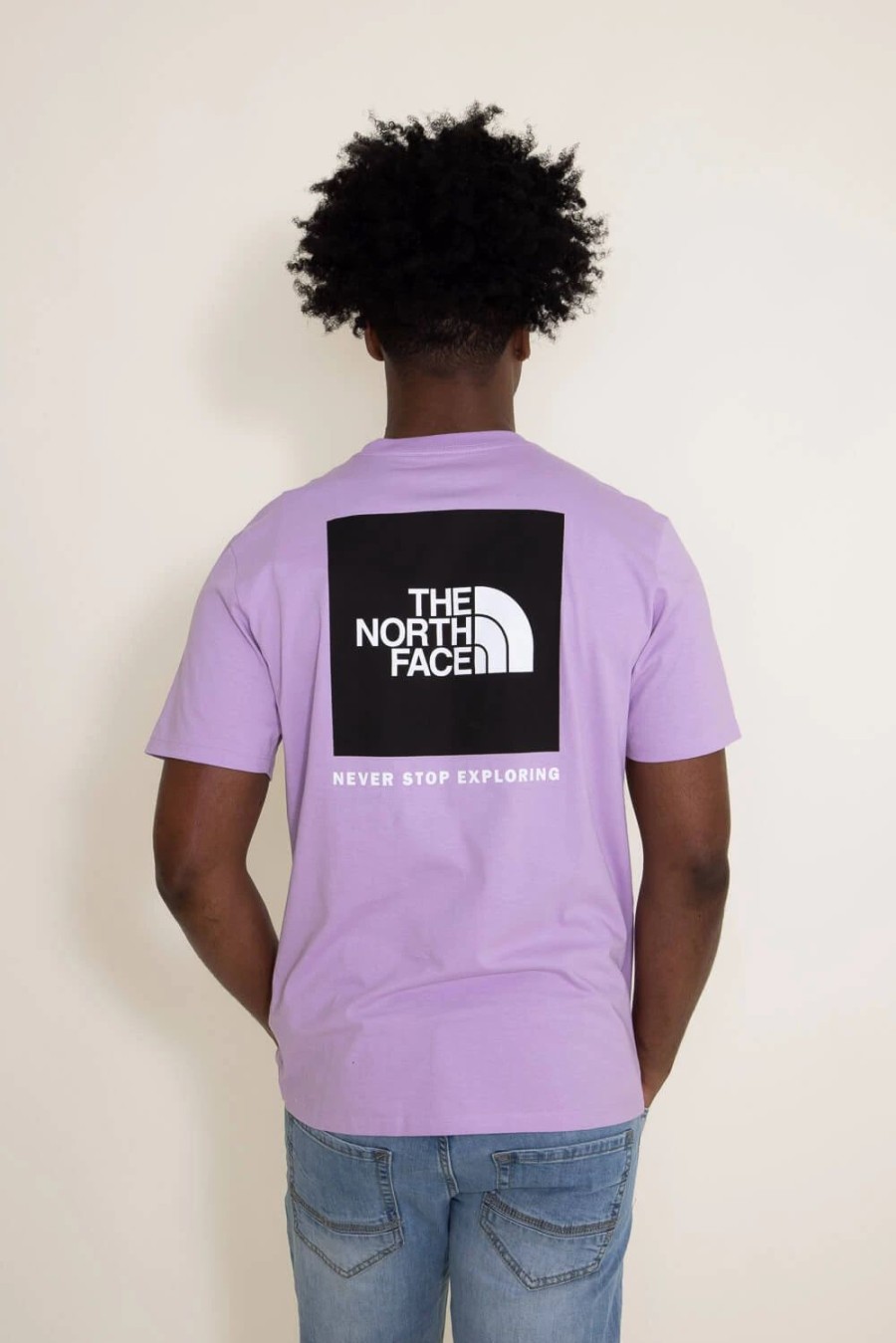 T-Shirts * | The North Face Box Nse T-Shirt For Men In Purple | Nf0A812H-Yk4-Lupineblack Lupine/Tnf Black