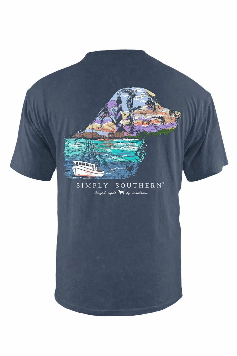 T-Shirts * | Simply Southern Xxl Lighthouse T-Shirt For Men In Grey | Sc-Mn-Ss-Lighthouse Xxl Mood