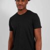 T-Shirts * | Pima Basic Crewneck Tee For Men In Black | 3750-Black Black Heather