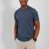 T-Shirts * | Pima Basic Crewneck Tee For Men In | 3750 Indigo