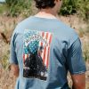 T-Shirts * | Lakeshirts, Inc. Blue 84 Horstmann Ranch H6 Anarchy Us Flag T-Shirt For Men In Blue | Nrp5Kp-Otr Baltic