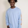 T-Shirts * | Carhartt Loose Fit Heavyweight Long Sleeve Pocket T-Shirt For Men In Blue | K231-Ha9 Moonstone