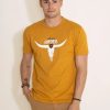 T-Shirts * | Ariat International Ariat Rodeo Skull T-Shirt For Men In Buckhorn Orange | 10045280-Buckhorn Brown