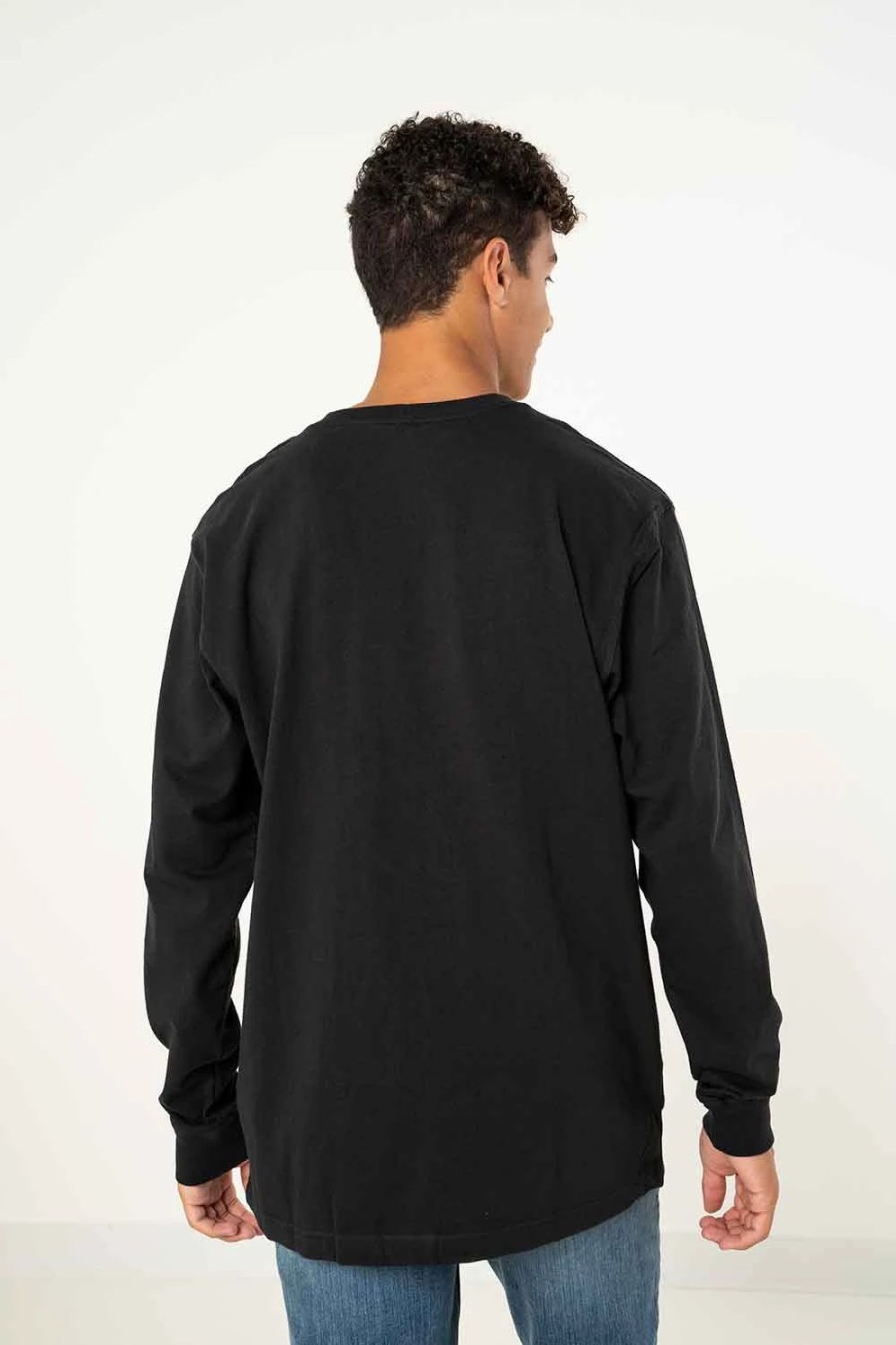 T-Shirts * | Carhartt Long Sleeve Logo Sleeve Graphic T-Shirt For Men In | K231-Blk Black