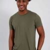 T-Shirts * | Pima Basic Crewneck Tee For Men In | 3750-Military Military Green