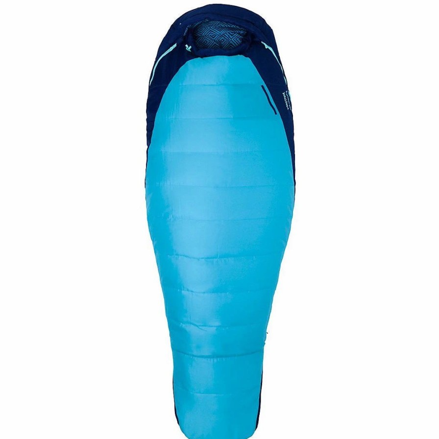 Sleeping Bags & Pads * | Marmot Trestles 15 Sleeping Bag For Women Regular French Blue / Harbor Blue