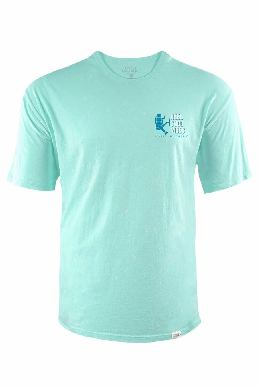 T-Shirts * | Simply Southern Point Fish T-Shirt For Men In Blue | Sc-Mn-Ss-Point Haze