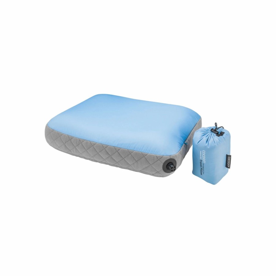 Sleeping Bags & Pads * | Cocoon Aircore Pillow Ultralight Light Blue