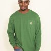 T-Shirts * | Carhartt Loose Fit Pocket Long Sleeve Tee For Men In | K126-L01 Green